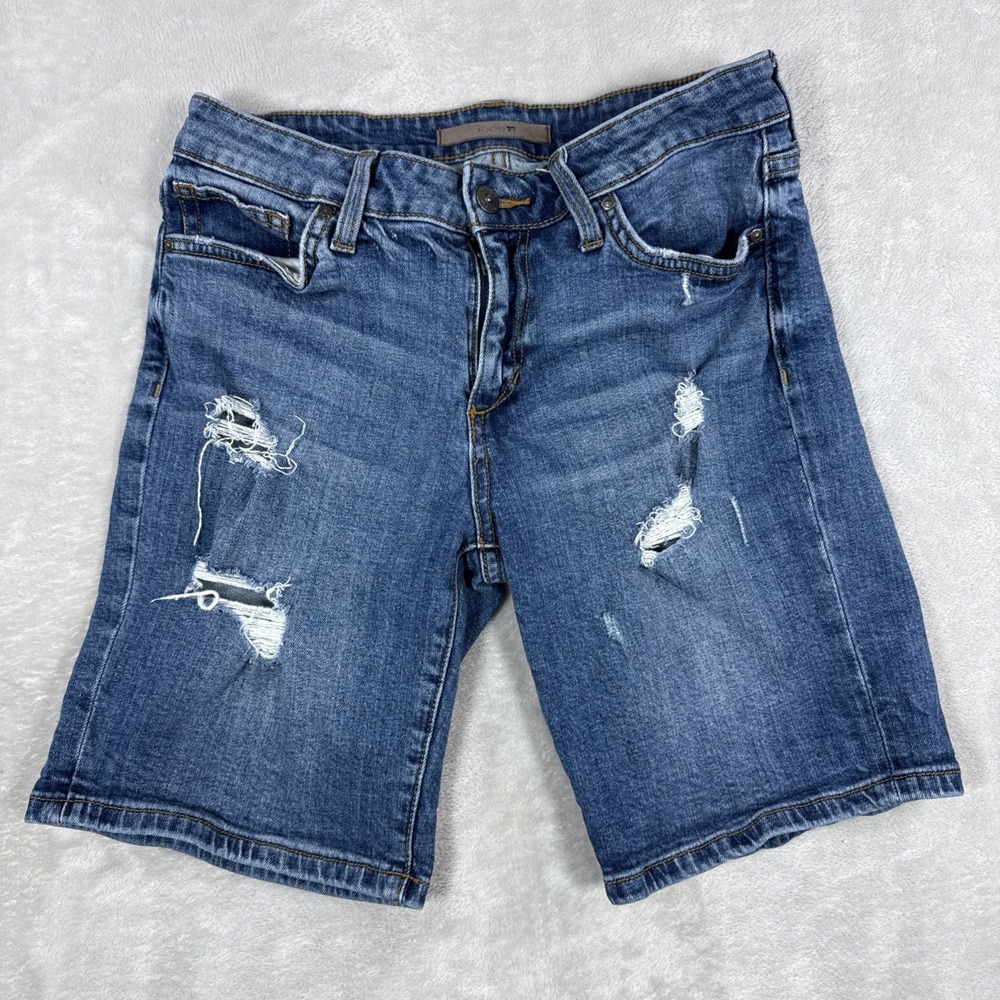 Joe's Jeans Bermuda Shorts Women Size 27 Distressed 9" Inseam